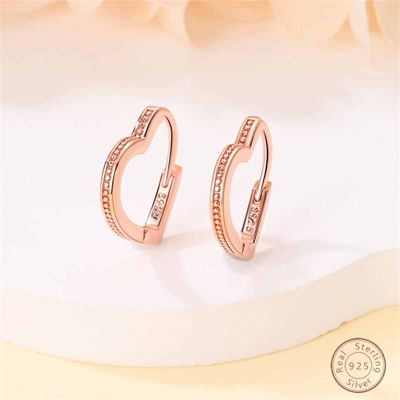 925 Ayar Burgu Halka Küpeler Minimalist Altın Yuvarlak Moda Zirkon Tokalı Düğün Takısı Kadınlar İçin Hediye