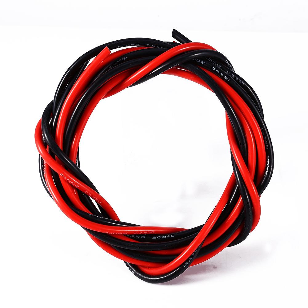 New 12AWG 5m Gauge Silicone Electronic Cable Cord Copper Stranded Wire For RC