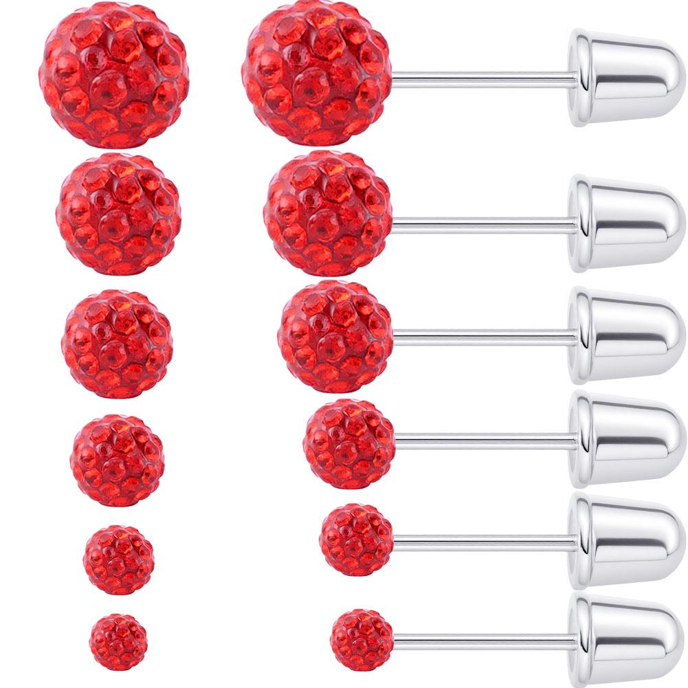 European Fashion Titanium Steel Diamond Ball Cartilage Earrings