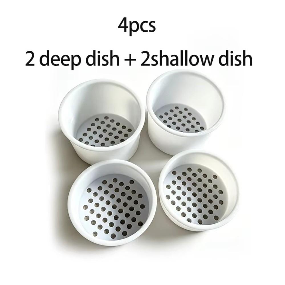 2/4pcs Plastic Jar Sprouting Lids Drain Hole Deep Tray Microgreens Sprouting Kit