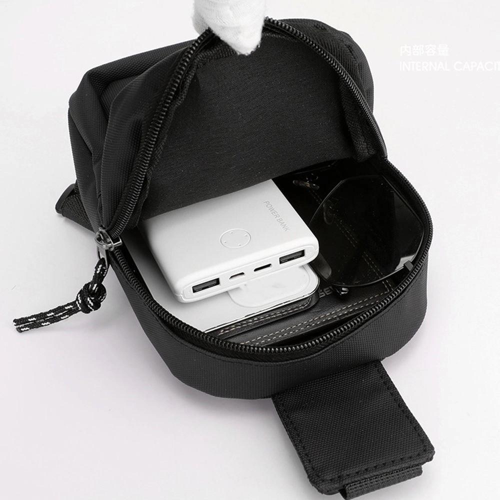 Solid Color Oxford Chest Bags Crossbody Men's Shoulder Bag Trendy Small Backpack Messenger Phone