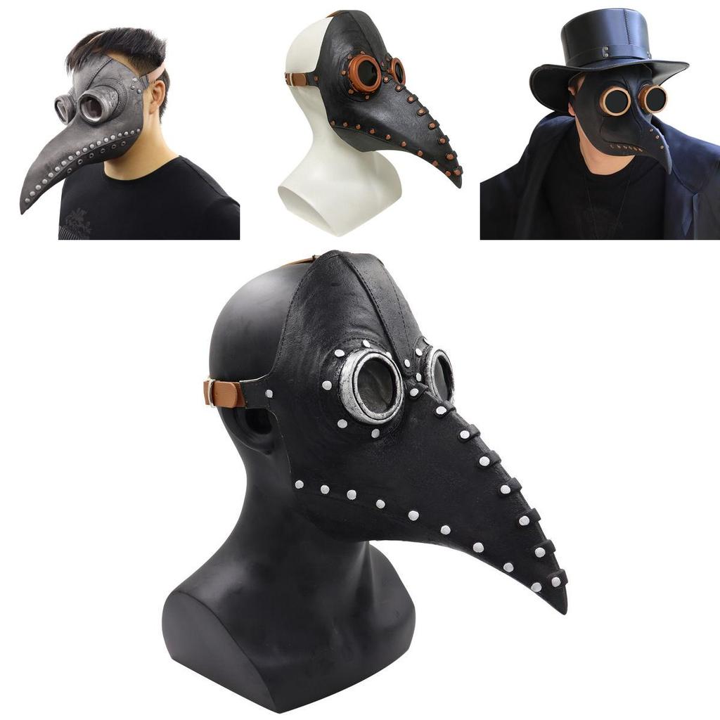 Pestdoktor Vogelmaske mit langem Schnabel für einen authentischen Halloween-Cosplay-Look