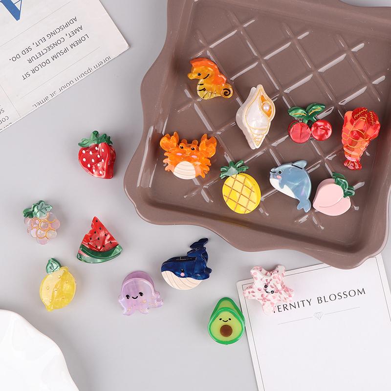 Mini Hair Claw Clips Cute Ocean Animals Starfish Cute Sweet Hair Accessories For Women