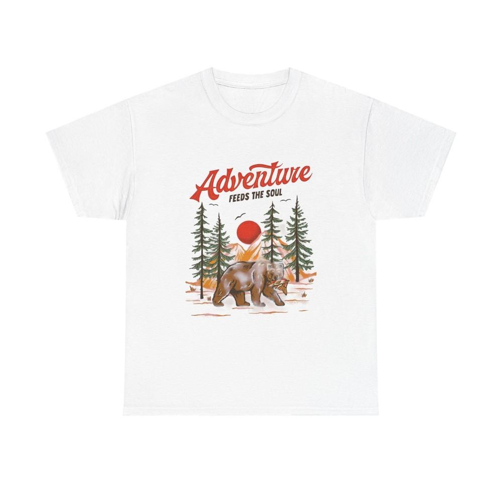 Adventure Feeds The Soul Camping Graphic TShirt Cotton Tee New Gift Vintage Unisex T-Shirt Graphic Tee XXXL