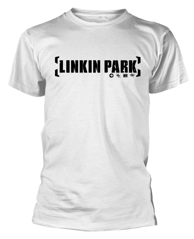 

Белая футболка с логотипом кронштейна Linkin Park