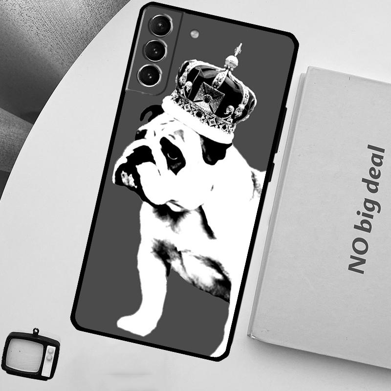 

British Bulldog Phone Case For Samsung Galaxy S25 S26 Ultra S21 S22 S23 S24 Ultra S10 S20 Plus S25 FE Cover Galaxy S22Ultra