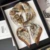 New Luxury  70X70Cm Shawls Floral Stripe Print Scarf Headcloth Small Fashion Silk Scarves Bandanna Foulard Hijab
