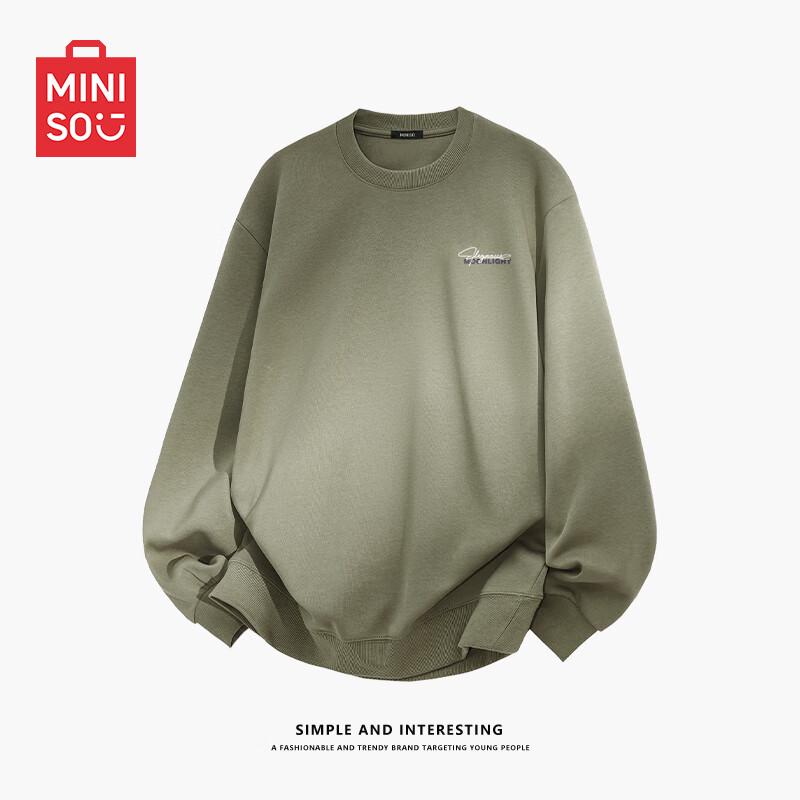 MINISO Men's Crew Neck Pullover Sweatshirt