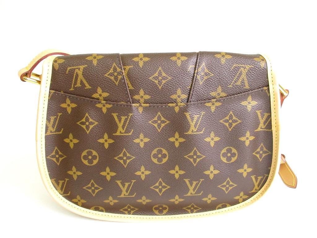 Authentic LOUIS VUITTON Monogram Brown Leather Crossbody Bag Menil Montan PM #9721  Open Box