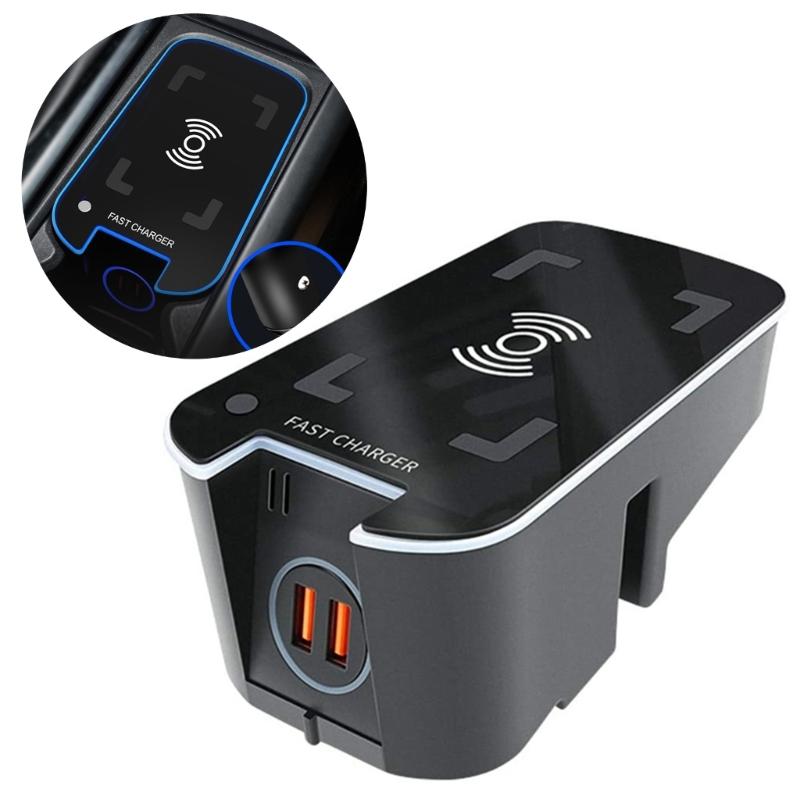 Швидка зарядна платформа 15 В Автомобільний бездротовий тримач-зарядка Автомобільна станція зарядки телефону для XC60 XC90 S90 Тримач для зарядки телефону