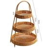 Nordic Light Luxury Imitation Rattan 3-Tier Fruit Basket