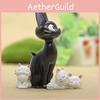 Black Cat Resin Figurine Set With Creative Desk Decor For Couples And Giftgiving