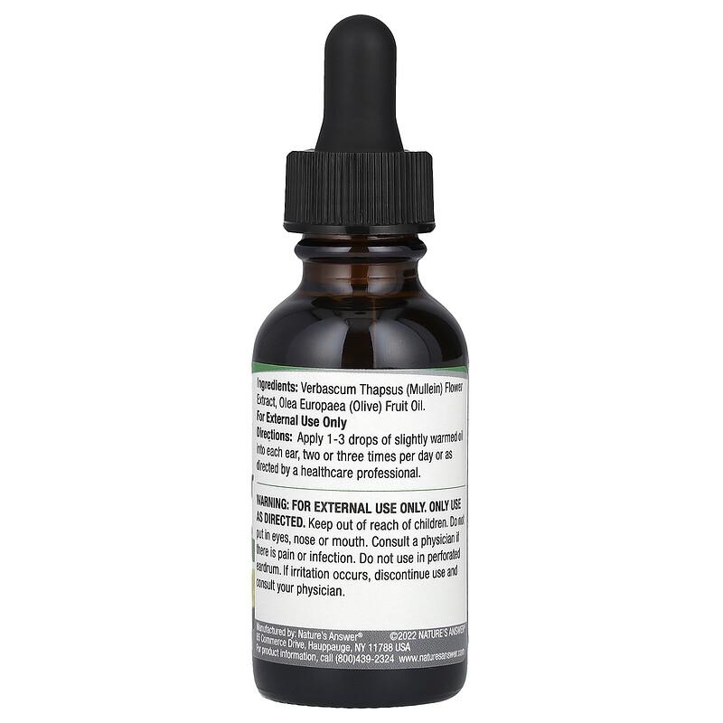 Mullein Flower Ear Oil, Alcohol-Free, 1 Fl Oz (30 Ml)