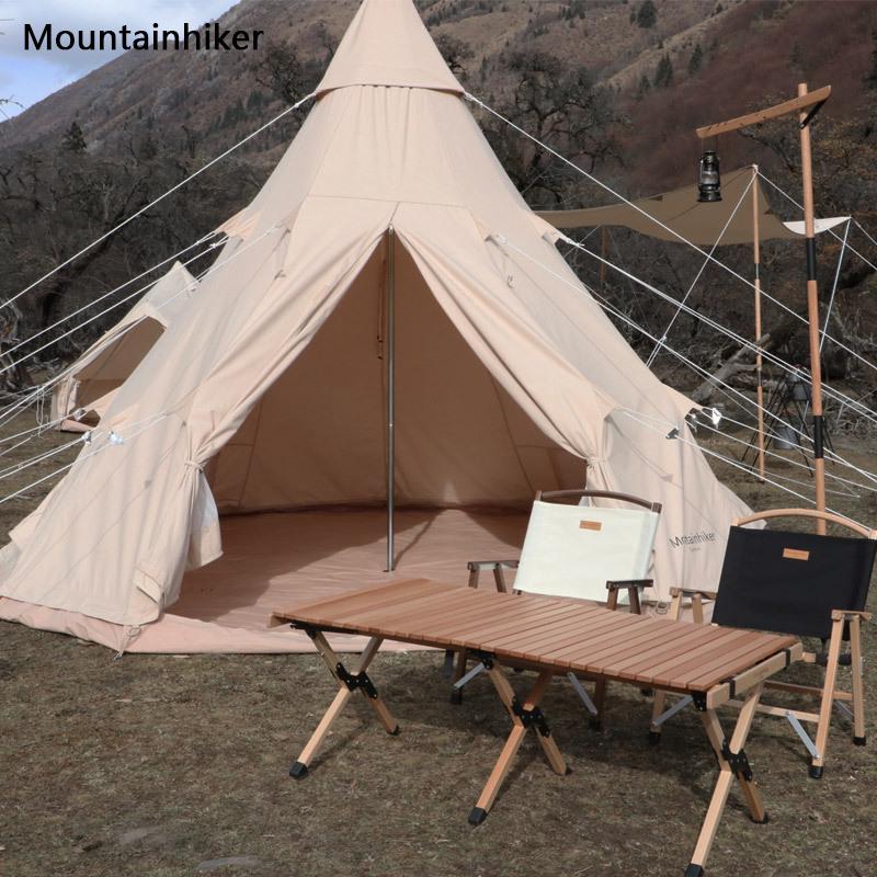 Tenda da campeggio doppia Pyramid Beige antivento per esterni