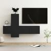 VidaXL TV Unit Set, 3 Pcs Black Chipboard