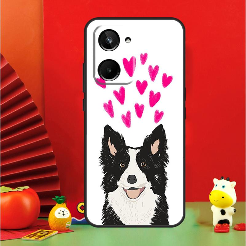 Border Collie Aquarell für Realme 15 Pro GT7 GT6 10 11 12 13 14 Pro Plus C67 C63 C61 C55 C51 C53 C35 C75 C65 Hülle