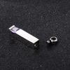 Stainless Steel Tube-Shaped Personalized Male And Female Purple Element Pendant With 50cm Necklace