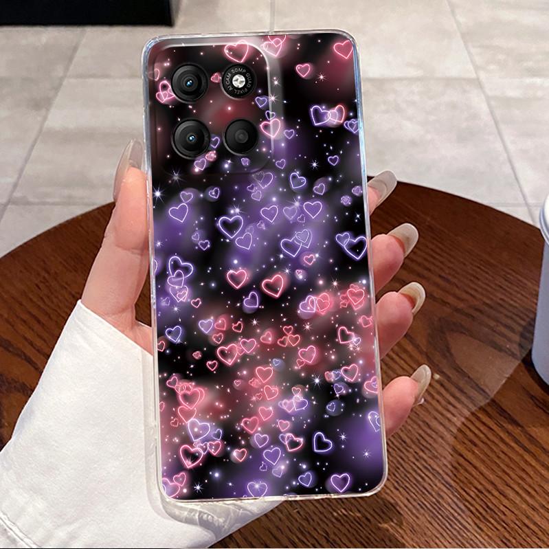 Phone Case For Motorola Moto G17 Power Case Luxury Cute Love Rabbit Funny Clear Soft TPU Silicone Cover For Moto G17Power Bumper