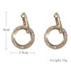Stylish Stylish High End Round Earrings Women Crystal Stone Geometric Hoop Earrings Jewelry Souvenir Gift Idea Shining Rhinestone Evening Celebration