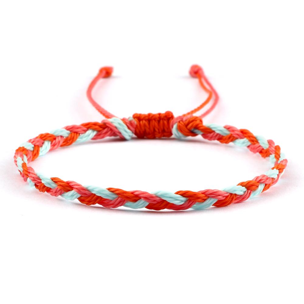 30 Hand-knitted Bracelets & Bangles for Women Men Mulitcolor Wax Line Braided Wristband Yoga Charm Jewelry Gift Adjustable