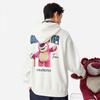 Li Ning Disney Collaboration Pixar Strawberry Bear Series Cartoon Letter Hooded Comfortable Breathable Loose Sweatshirt Unisex Sweatshirt AWDU431-4