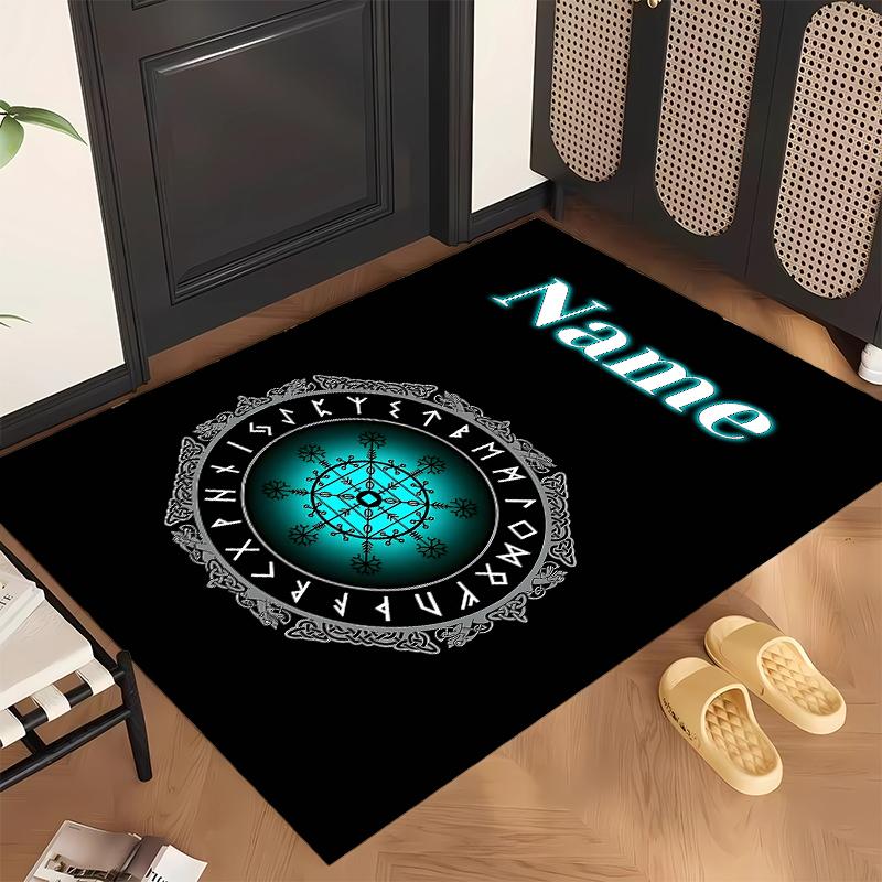 Viking Warrior (1) Personalized Name Office Carpet Stylish Decor for Living Room Bedroom Kitchen