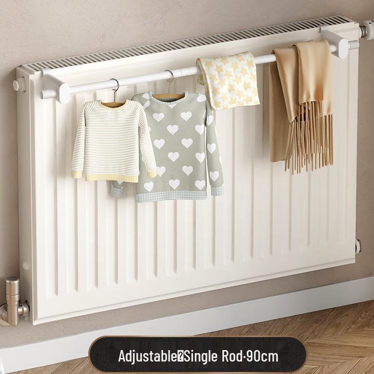 Stojak do suszenia i przechowywania ubrań na kaloryfer z haczykami
