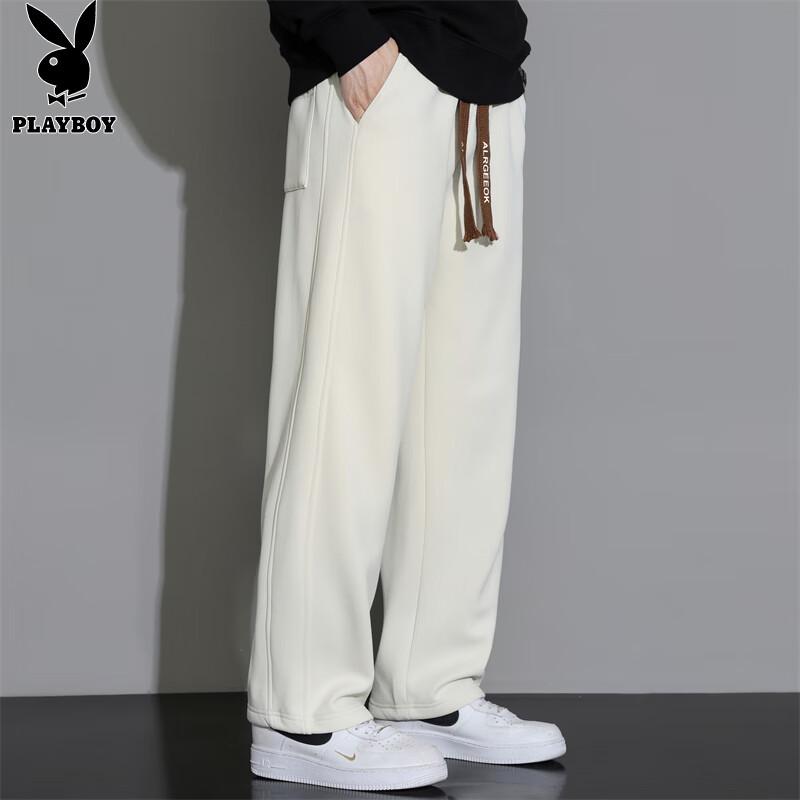 PLAYBOY Men's Loose Fit Straight-Leg Casual Pants