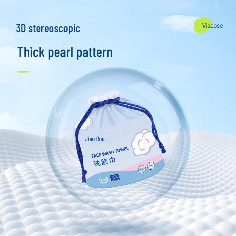 Kostenloser Versand auf weichen Einweg-Gesichtstüchern aus Baumwolle - Dick, doppelseitig verwendbar, Reinigungs- und Schönheitstücher im Rollenstil