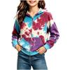 Boys and Girls Print Zip-Up Hoodie Sweatshirt Jacket Comfortable Casual Top for Everyday Wear