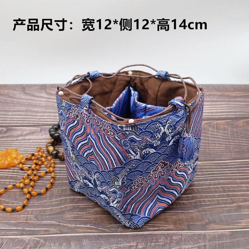 Multi Layer Storage Bundle Pocket Handstring Jewelry Bag Teacup Teapot Gift Bags Kung Fu Tea Accessories Vintage Teaware Sack