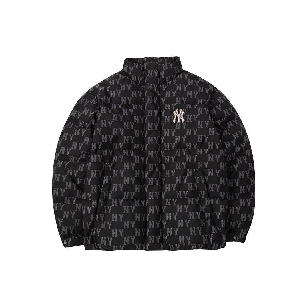 MLB Monogramm Serie New York Yankees All Over Stickerei Dick Kragen Stehkragen Warm Bequem Daunenjacke Unisex Oberbekleidung Schwarz 3ADJM0236-50BKS M black