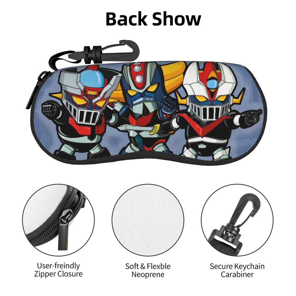 Goldorak Grendizer Goldrake UFO Robot Glasses Case Stylish Anime Manga Mechanical Warrior Shell Eyeglasses Case Sunglasses Box