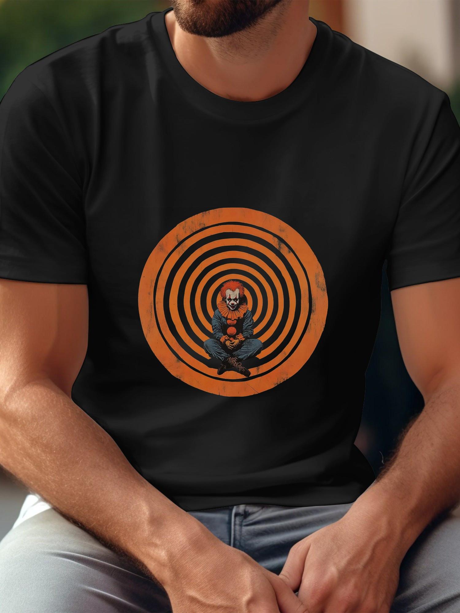1pc clown spiral pattern oversized T-shirt L