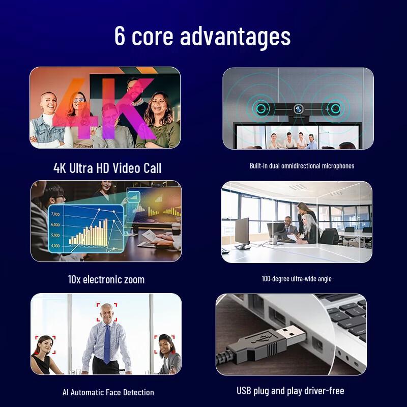 Hikvision DS-D5ACAM100D 4K UHD USB Video Conference Camera (CN version)