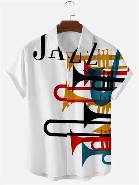 

European And American Independent Station Casual Fashion Shirt 3D Printed Hawaii Seaside Vacation Short-Sleeved Top S