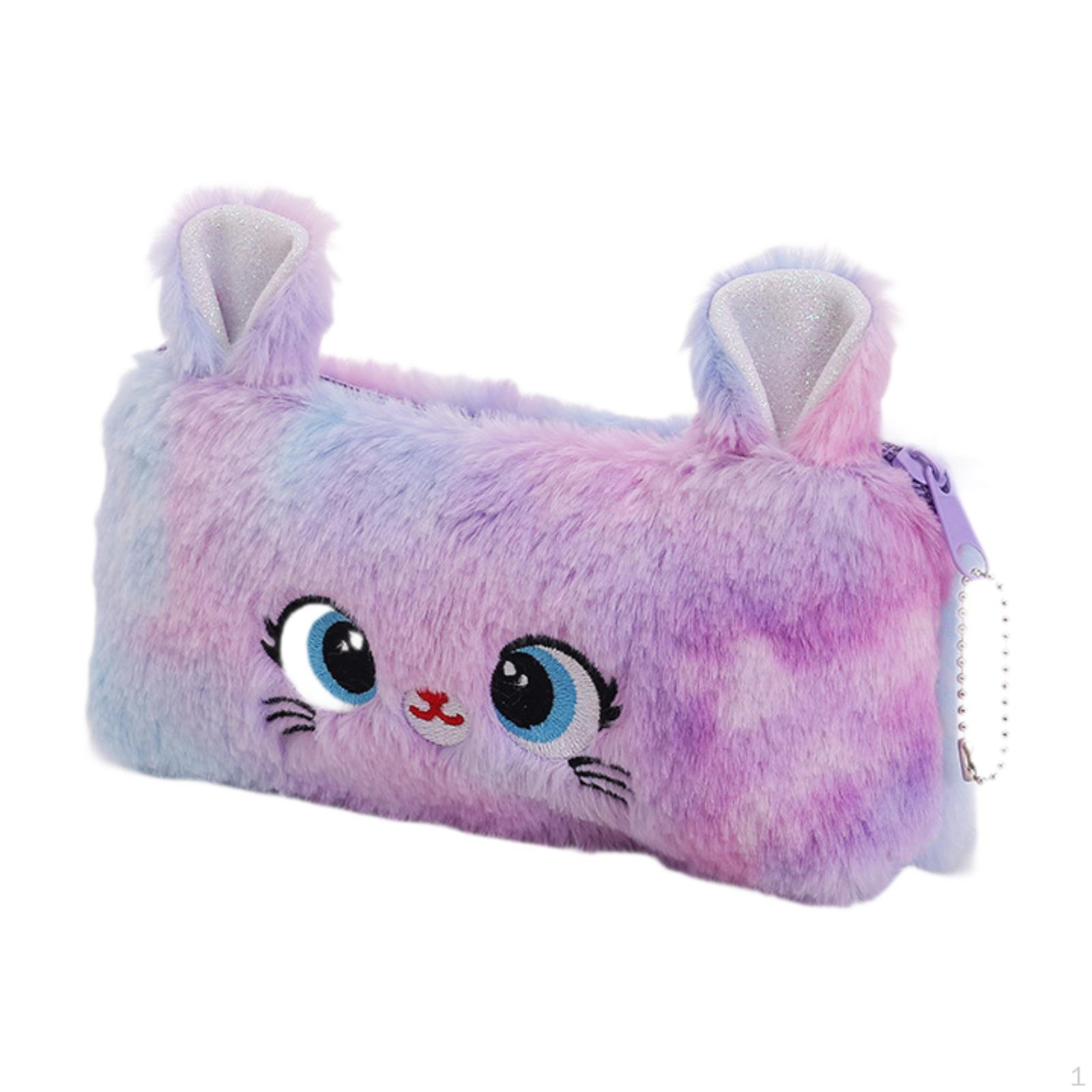 

Pencil Case Large Capacity Bag Stationery Organizer for Travel Home Work Office фиолетовый