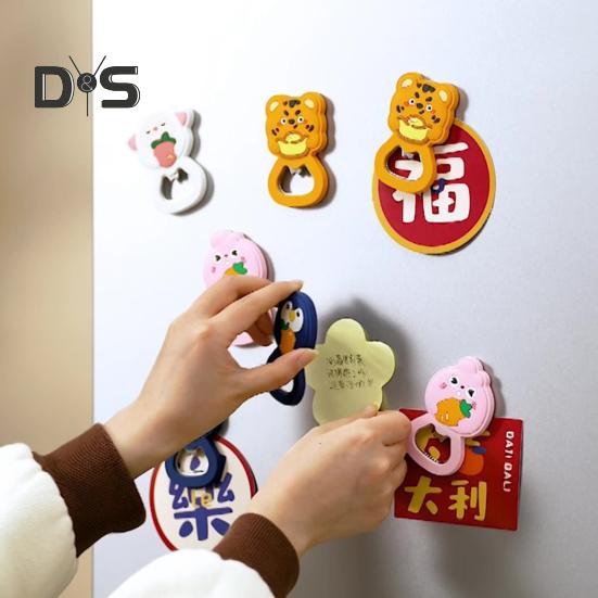 Stainless Steel Jar Opener 2 In 1 Labor Saving Animal Shape Can Opener Fridge Magnet Kitchen Supplies