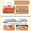Full Cover Stretch Jacquard Sofa Cover Wavy Design Universal Pure Color Sofa Protector