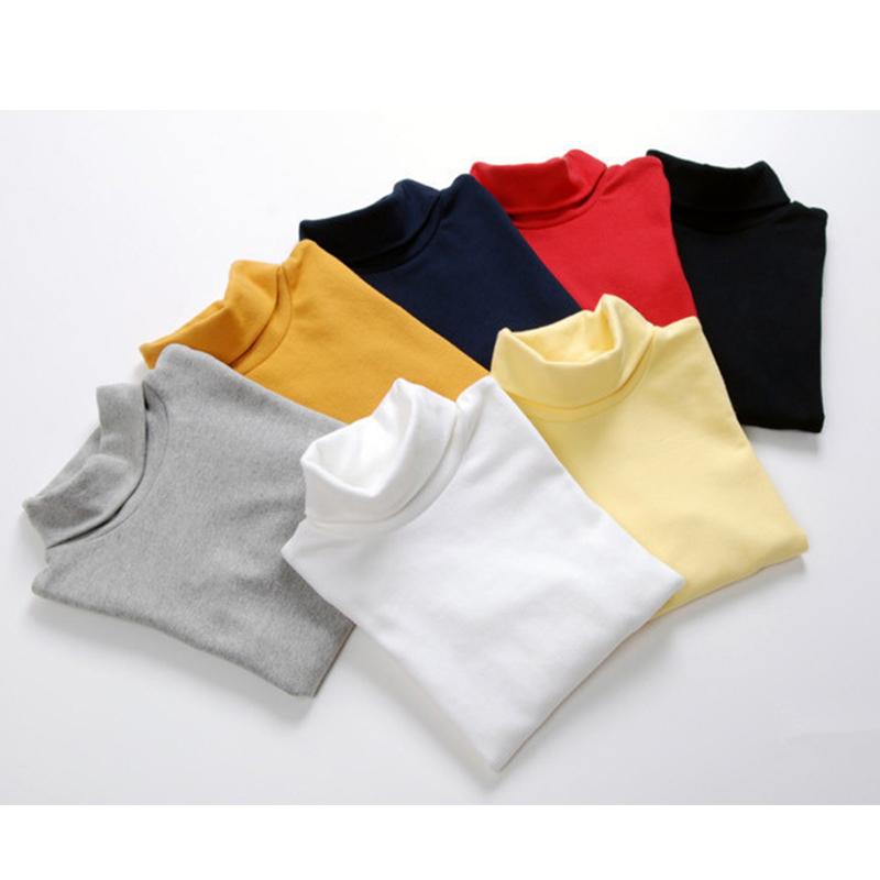 Girls Sweaters Solid Candy Color Boys Sweaters Autumn Wool Baby Girl Bottoming T-shirt Sweater Kids Clothing Girls Pullover