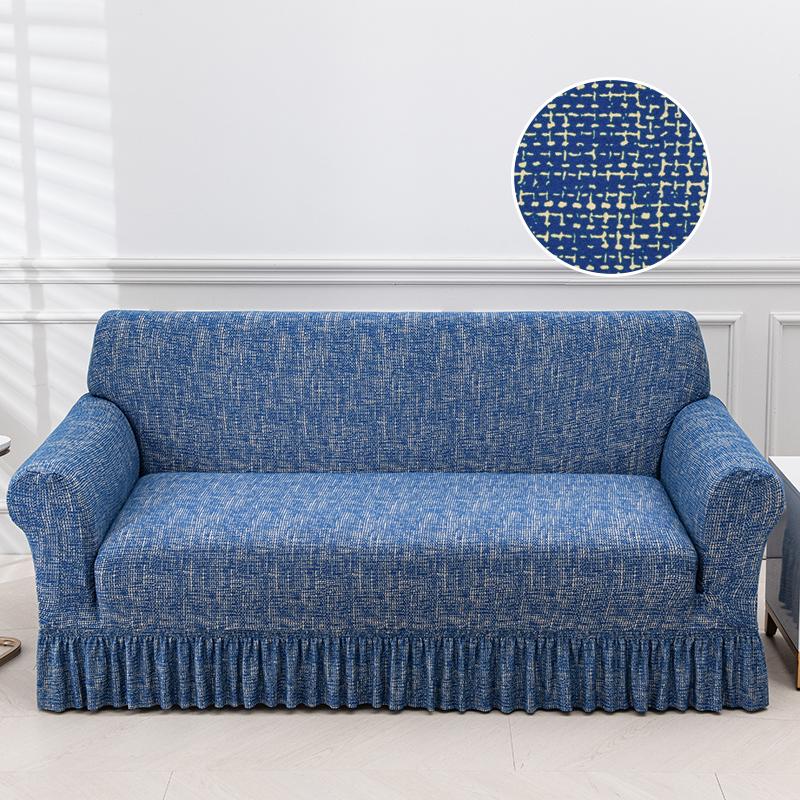 Printed Sofa Cover Stretch Couch Covers Patterned Slipcovers With Skirt Washable Spandex Furniture Protector For Living Room