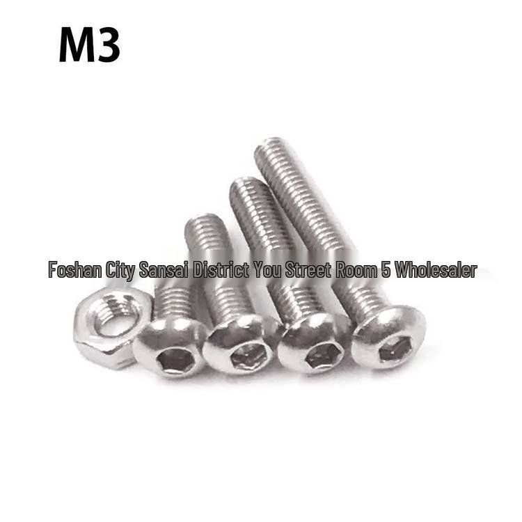 500 PCS Stainless Steel Hexagon Socket Head Screws with Wrench