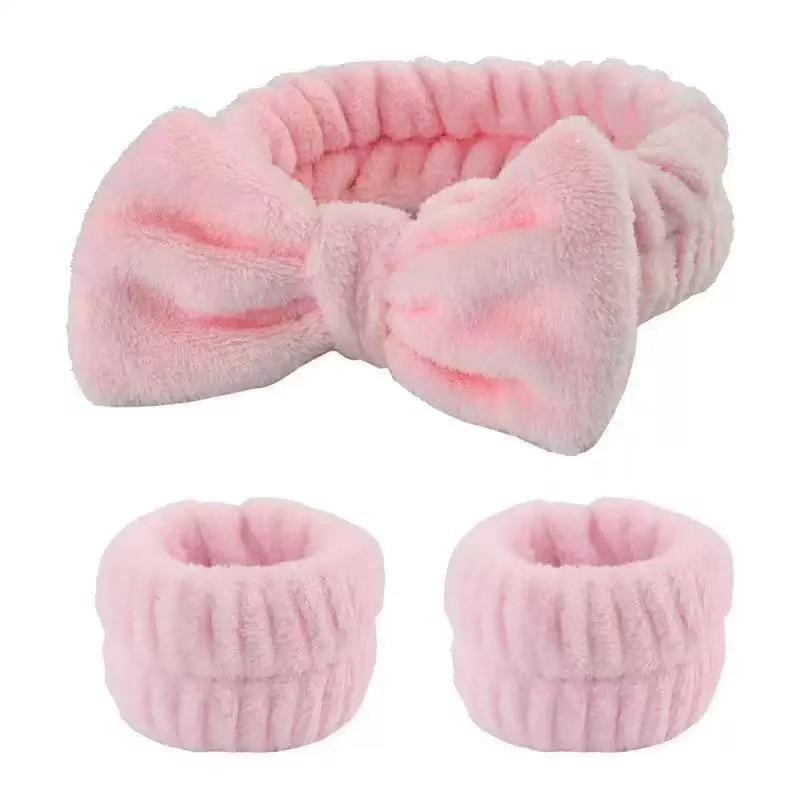 Cute Butterfly Hair Tie Flannel Headband for Face Washing - Women's Soft, Sticky Hair Accessories
