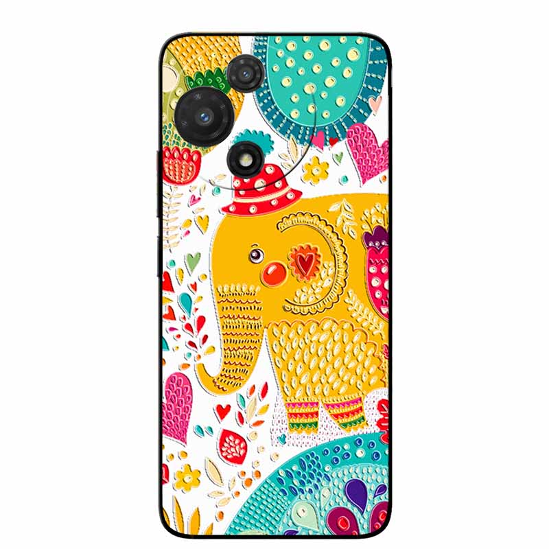 3D Cartoon Emboss Case For TCL 60R / TCL 60 SE NxtPaper Relief Embossed Retro Silicone Covers For 60 SE NXTpaper 5G Anime Bumper