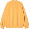 Carhartt WIP Solid Color Logo Patch Loose Fit Crew Neck Drop Shoulder Long Sleeve Sweatshirt Men Sweatshirt Yellow I029522-2BW-GD