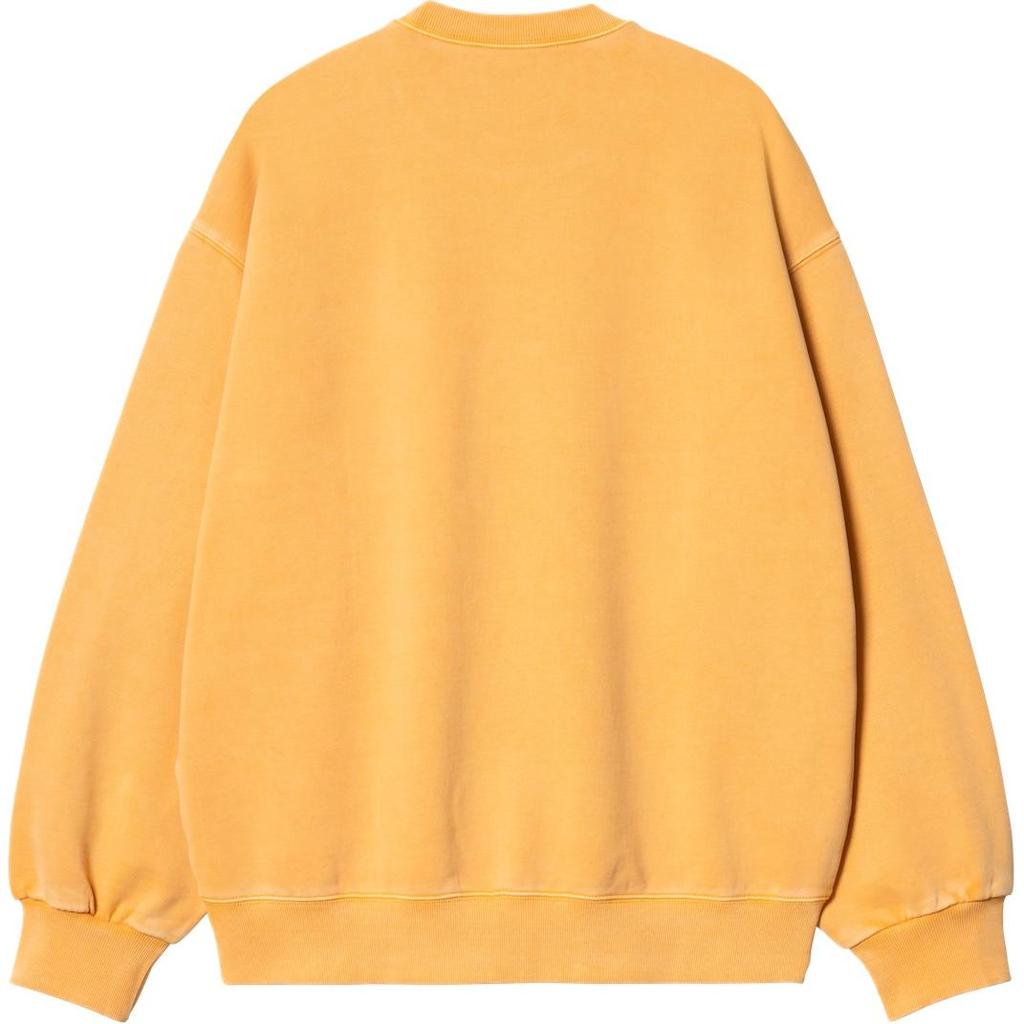 Carhartt WIP Solid Color Logo Patch Loose Fit Crew Neck Drop Shoulder Long Sleeve Sweatshirt Men Sweatshirt Yellow I029522-2BW-GD