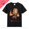 Dota 2 T-shirt Jeu T-shirt Unisexe Unisexe Coton Col Rond Vintage Classique Drôle Décontracté Promo Nerd Gamer Streetwear T-shirts Graphiques