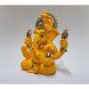 Handcrafted Mango Terracotta Ganesha with Golden Jewelry for Car Dashboard, Home/Office Decor, Gifting/Housewarming Gifts