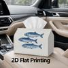 1pc, 2D Flat Printing, Tissue Box with Sardine Pattern, Printed Tissue Box, Suitable for Home, Kitchen, And Car Decoration, Tissue Dispenser, Ideal Fo