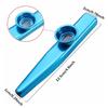Metal Kazoo with 6 Vibrating Diaphragms, Silver, Red, Blue, Yellow, Green, Purple, Whistle, Wind Instrument